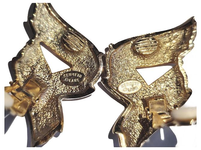 Kenneth Jay Lane Orecchini Kenneth Lane Volute Strass Tono Oro D'oro - vista 7