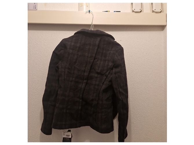 Autre Marque Completo C'N'C Costume National Giacca e Gonna in Lana a Quadri Grigio - vista 7