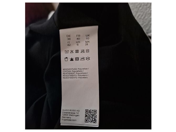 Hugo Boss Mini gonna in similpelle nera BOSS Nero - vista 8