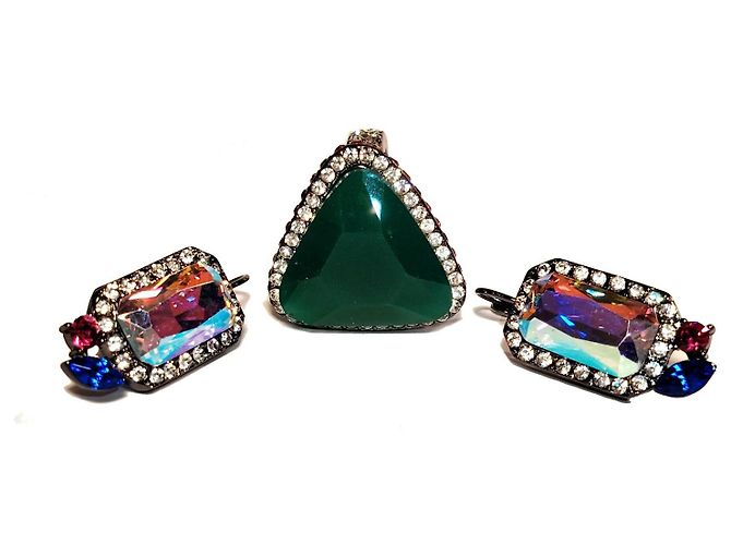 Set di Gioielli Erickson Beamon Rocks - Orecchini e Anello EU 55 Multicolore - vista 2