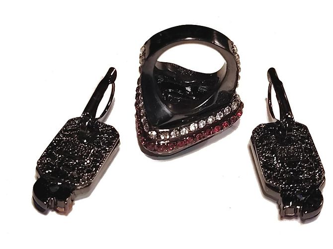 Set di Gioielli Erickson Beamon Rocks - Orecchini e Anello EU 55 Multicolore - vista 5