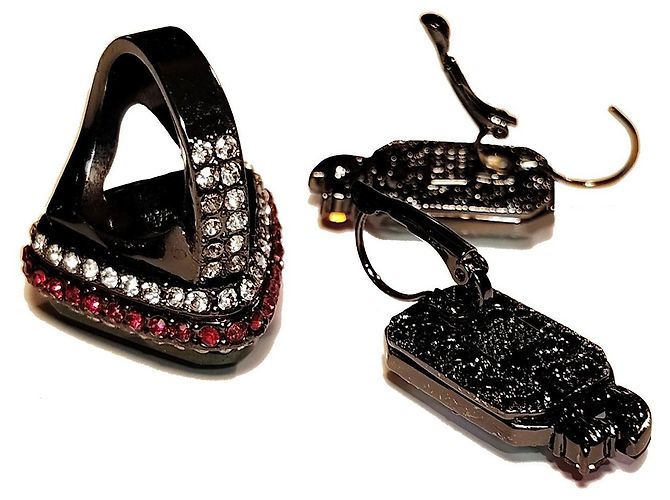 Set di Gioielli Erickson Beamon Rocks - Orecchini e Anello EU 55 Multicolore - vista 8