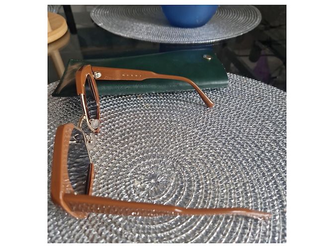 Gafas de sol Marni marrones de acetato Castaño - vista 2