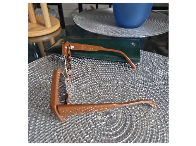 Gafas de sol Marni marrones de acetato Castaño - vista 5