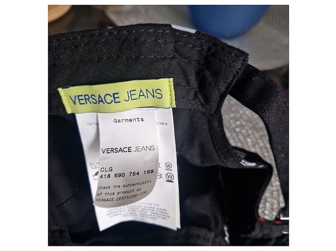 Versace Jeans Couture Cap mit Muster Schwarz Mehrfarben - Ansicht 4