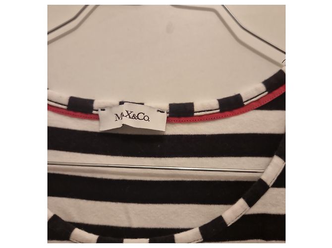 Autre Marque Max&Co. T-shirt a righe con logo - Bianco e Nero - vista 10
