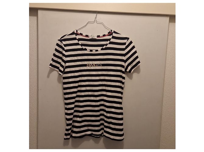 Autre Marque Max&Co. T-shirt a righe con logo - Bianco e Nero - vista 11