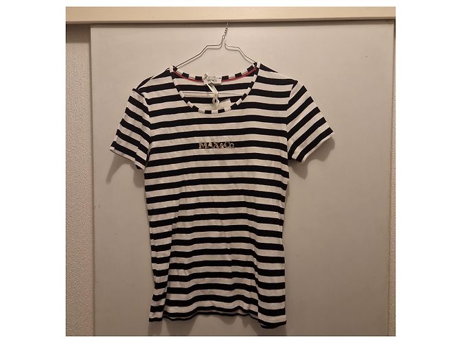 Autre Marque Max&Co. T-shirt a righe con logo - Bianco e Nero - vista 2