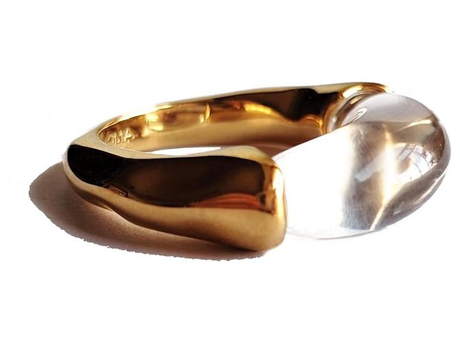 Autre Marque Anello scultoreo OMA The Label tono oro EU 58 D'oro - vista 2