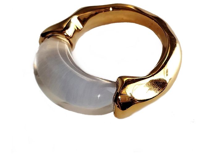 Autre Marque Anello scultoreo OMA The Label tono oro EU 58 D'oro - vista 3