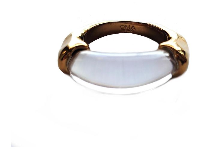 Autre Marque Anello scultoreo OMA The Label tono oro EU 58 D'oro - vista 4
