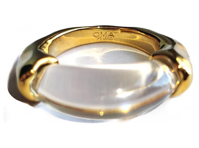 Autre Marque Anello scultoreo OMA The Label tono oro EU 58 D'oro - vista 6