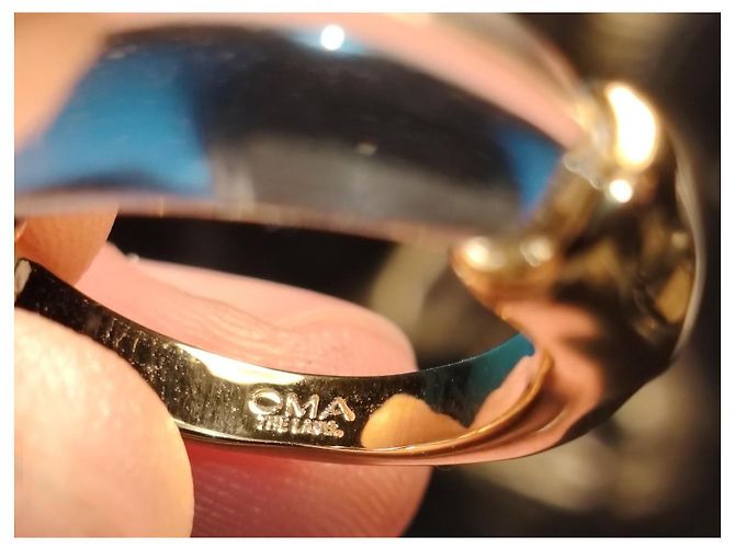 Autre Marque Anello scultoreo OMA The Label tono oro EU 58 D'oro - vista 7