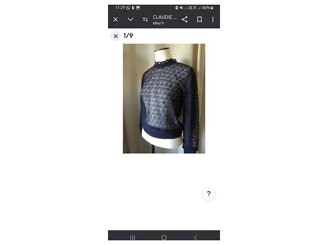 Claudie Pierlot Spitzenpullover Schwarz - Ansicht 4