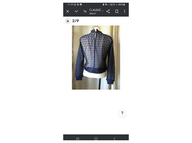 Claudie Pierlot Spitzenpullover Schwarz - Ansicht 5