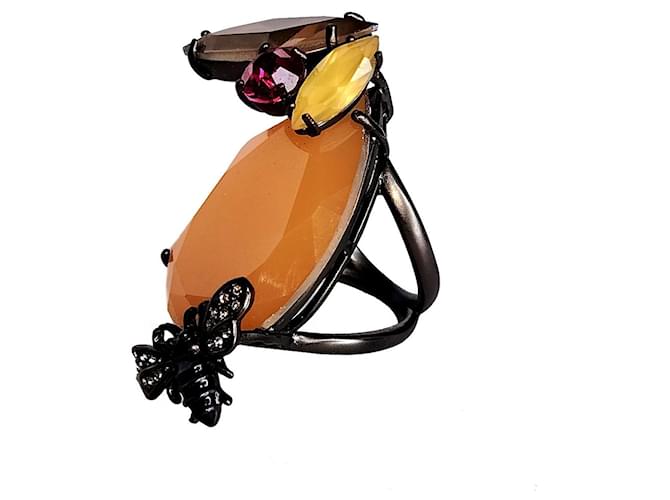 Anello Cocktail Erickson Beamon Rocks Multi-Pietra Multicolore - vista 2