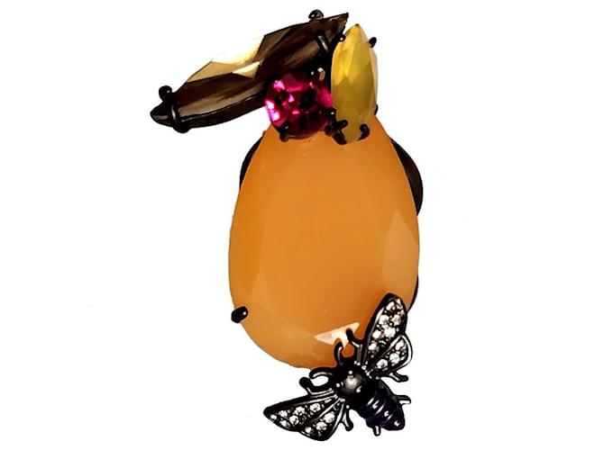 Anello Cocktail Erickson Beamon Rocks Multi-Pietra Multicolore - vista 3