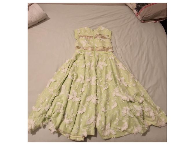 Autre Marque Vestido largo Isabel Garcia verde con flores blancas Blanco - vista 10