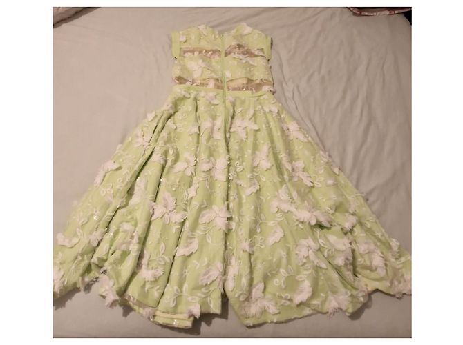 Autre Marque Vestido largo Isabel Garcia verde con flores blancas Blanco - vista 11