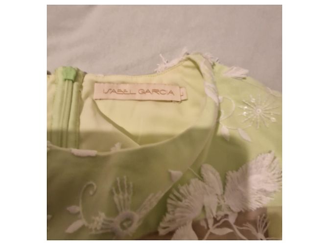 Autre Marque Vestido largo Isabel Garcia verde con flores blancas Blanco - vista 14
