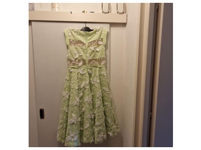 Autre Marque Vestido largo Isabel Garcia verde con flores blancas Blanco - vista 3
