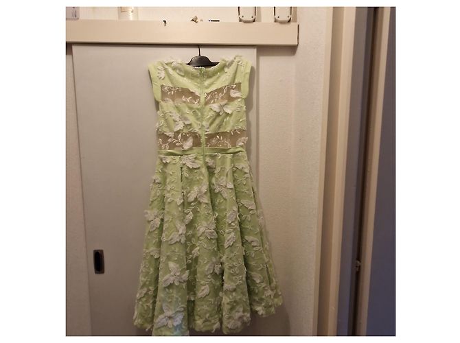 Autre Marque Vestido largo Isabel Garcia verde con flores blancas Blanco - vista 4
