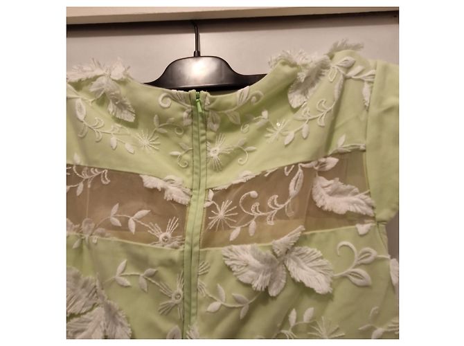 Autre Marque Vestido largo Isabel Garcia verde con flores blancas Blanco - vista 5
