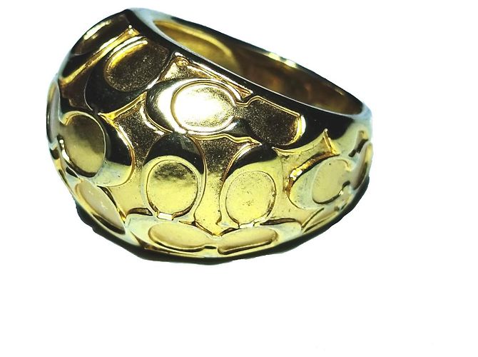 COACH Skulpturaler C-Ring Goldfarben EU 56 Golden - Ansicht 2