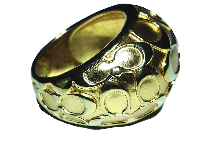 COACH Skulpturaler C-Ring Goldfarben EU 56 Golden - Ansicht 3