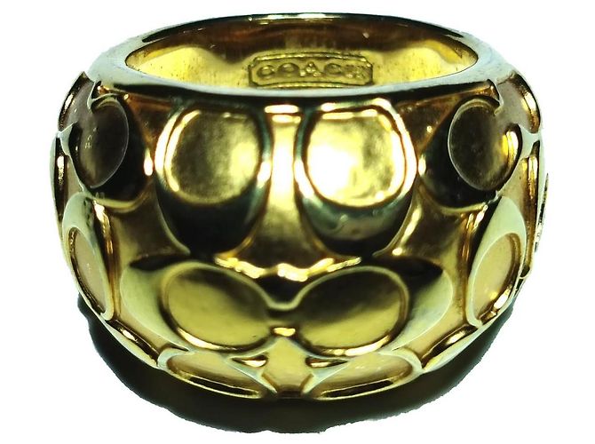 COACH Skulpturaler C-Ring Goldfarben EU 56 Golden - Ansicht 4
