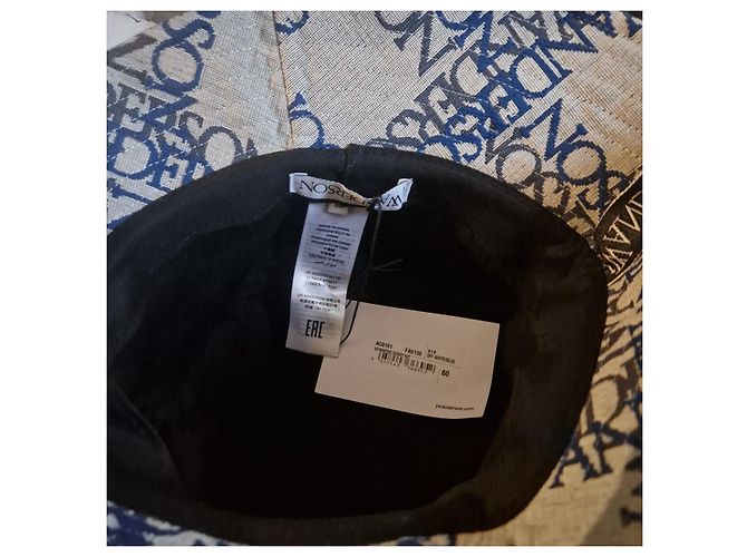 JW Anderson Cappello Bucket Monogramma Blu e Bianco - vista 6