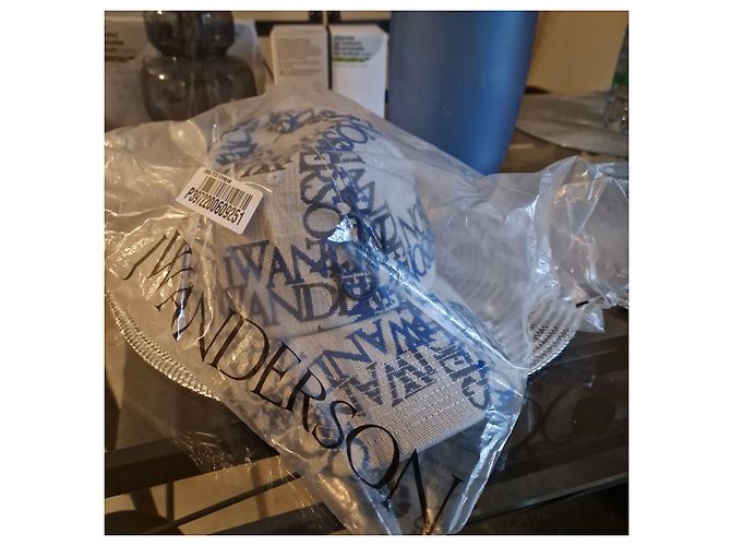 Cappellino monogramma JW Anderson - Blu e Beige - vista 6
