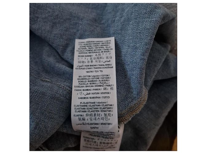 Abito corto in denim Guess con spalline e cerniera Blu - vista 7