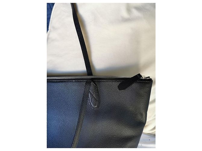 Lancel Borsa Tote Ninon in pelle nera Nero - vista 10