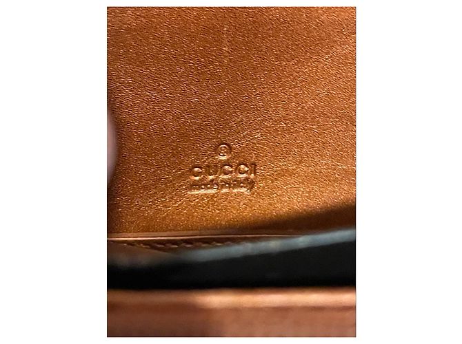 Gucci Monogram Canvas Zip-Around Wallet with Bow - Black - view 11