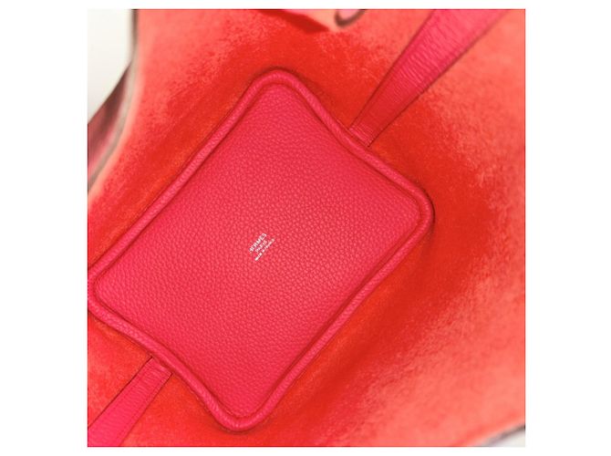 Hermès Bolsa Hermes Picotin Lock PM Vermelho - vista 4