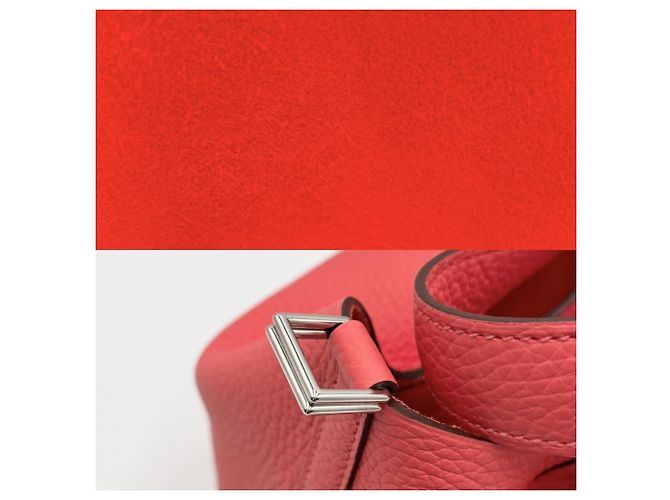Hermès Bolsa Hermes Picotin Lock PM Vermelho - vista 6