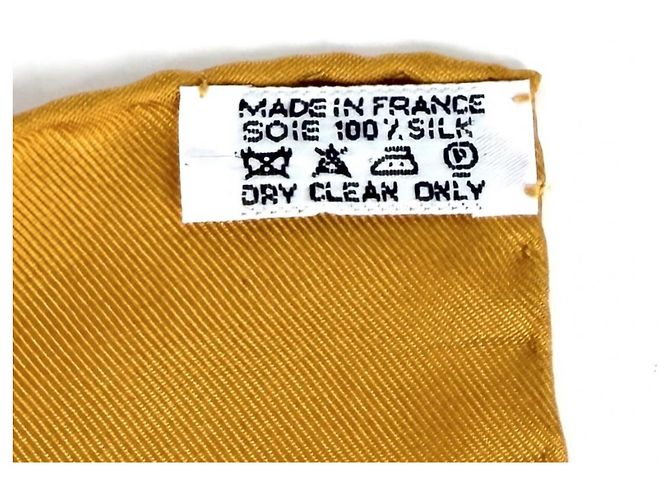 Hermès Foulard Hermes Carre 90 Marrone Giallo - vista 3