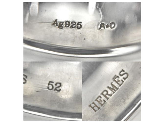 Ring Hermès Anel Ruban Eclipse Hermes Prata - vista 4