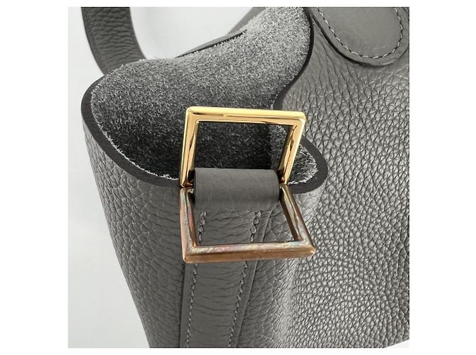 Hermès Hermes Picotin Lock MM Handtasche Grau - Ansicht 7