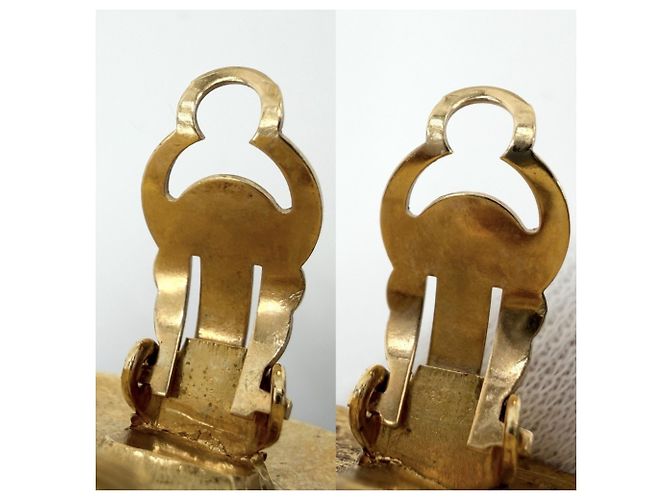 Timeless Orecchini Chanel Matelassé Vintage Gold Clip D'oro - vista 3