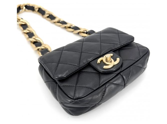 Sac à bandoulière matelassé pour femme Chanel Noir - vue 3