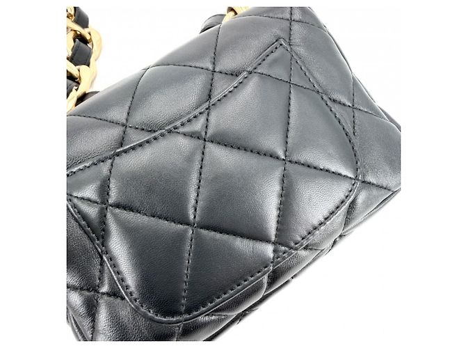 Sac à bandoulière matelassé pour femme Chanel Noir - vue 7