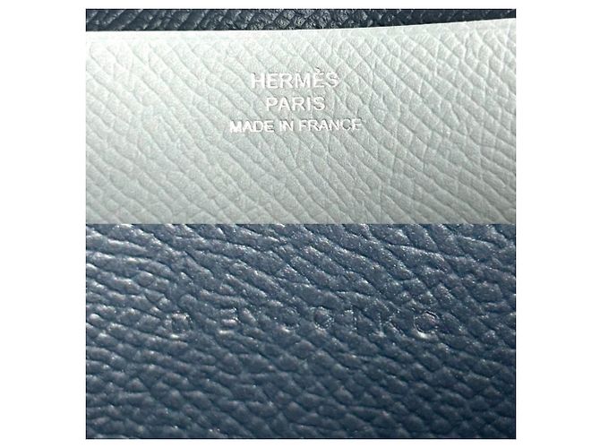 Hermès Portafoglio lungo bi-fold MC2 Fleming da uomo Hermes Marrone Nero Blu - vista 5