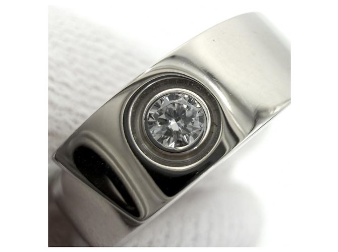Anello anniversary da donna Cartier in oro bianco 18K con diamante - vista 3