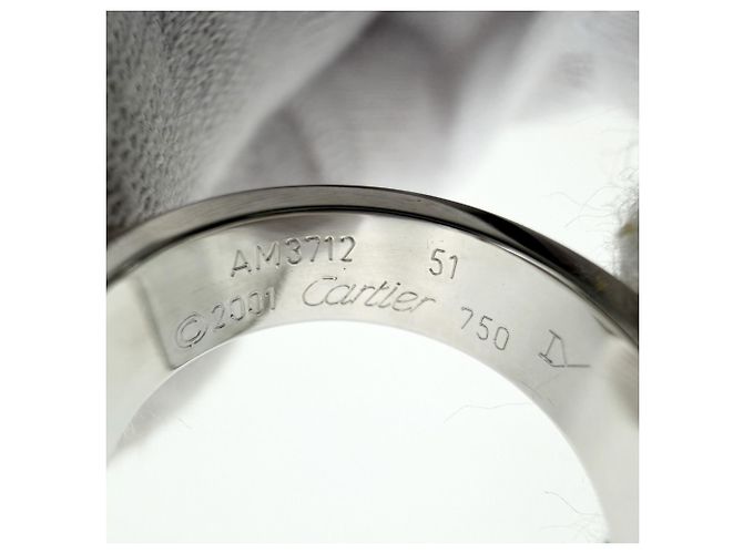 Anello anniversary da donna Cartier in oro bianco 18K con diamante - vista 4