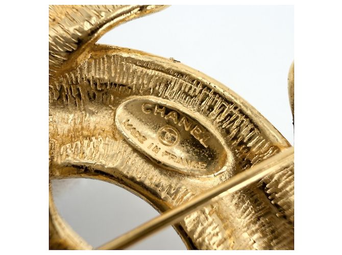 Spilla Chanel Vintage Gold Matelassé D'oro - vista 4