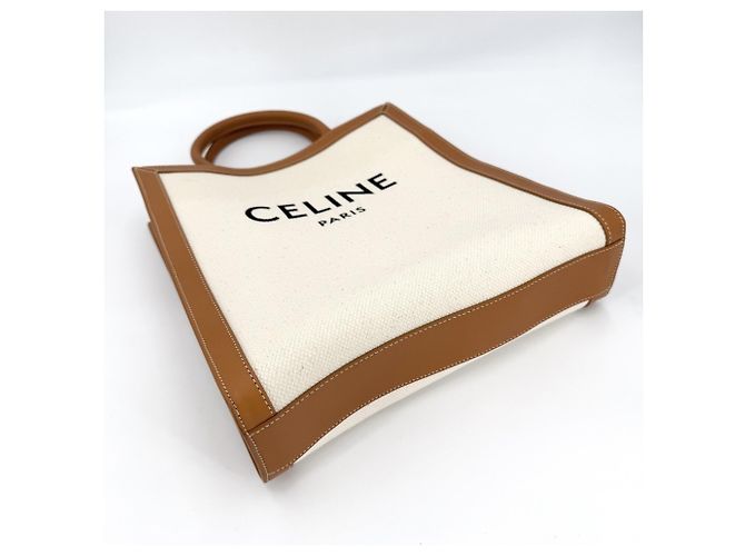 Céline Bolso cabas vertical Small para mujer Celine Castaño Crudo - vista 3