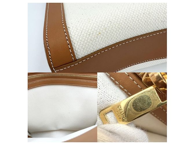 Céline Bolso cabas vertical Small para mujer Celine Castaño Crudo - vista 8