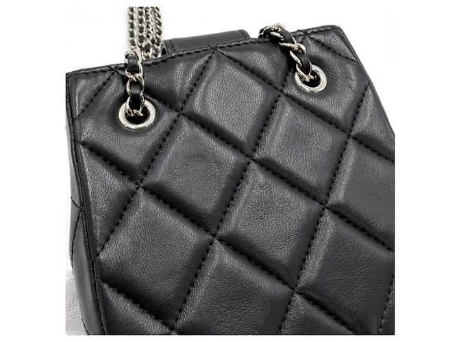 Timeless Borsa a tracolla Chanel in pelle nera trapuntata Nero - vista 6
